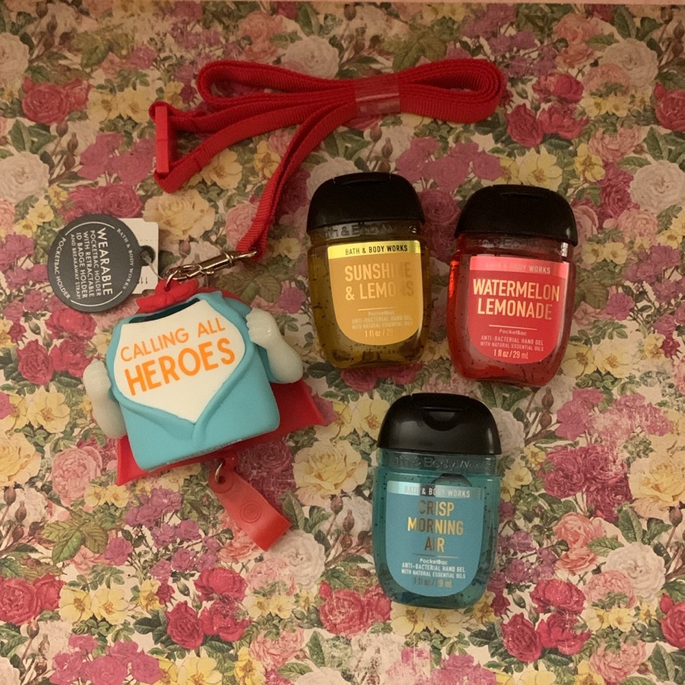 Bath and body works bbw calling all heros pocketbacs and  holder